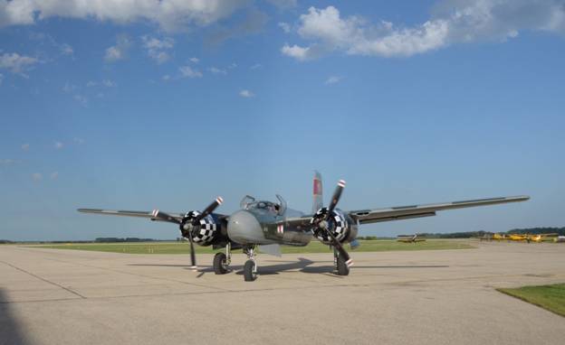 A26 and Yellow airplanes in Dauphin.jpg